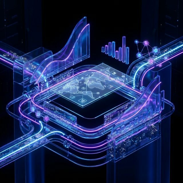 Digital Strategy Neon Visualization